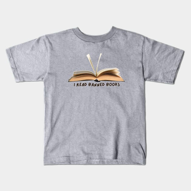 i read banned books Kids T-Shirt by applebubble